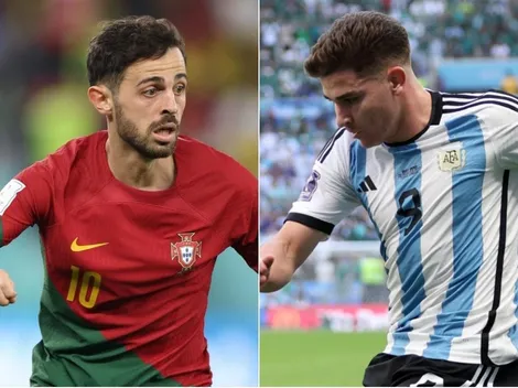 Bernardo Silva le tiró buena onda a Julián Álvarez antes del partido contra México