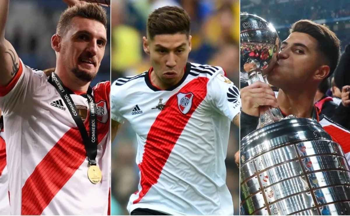 Armani, Montiel y Palacios, tres de los siete campeones de Libertadores que River le aportó al Mundial.
