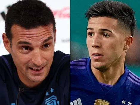 Scaloni llenó de elogios a Enzo Fernández