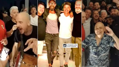 El Muñeco se divirtió junto a amigos del fútbol y la música.