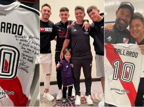 Las fotos de la despedida íntima de Gallardo en el vestuario