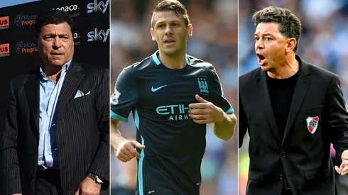 Daniel Passarella, Martín Demichelis y Marcelo Gallardo.