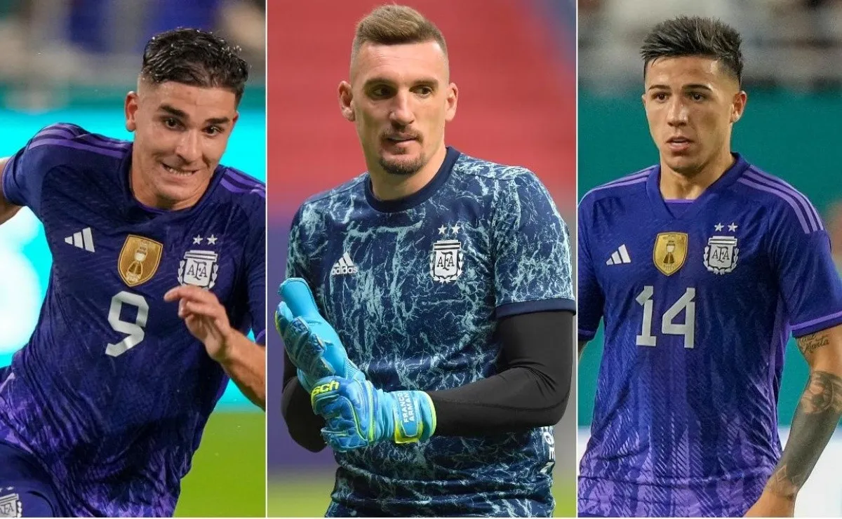 Julián Álvarez, Franco Armani y Enzo Fernández integran la lista Argentina para el Mundial.