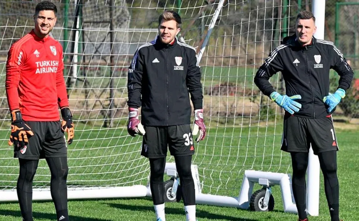 Petroli, Centurión y Armani, los tres arqueros del plantel profesional de River.