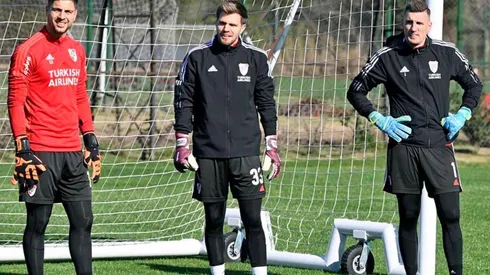 Petroli, Centurión y Armani, los tres arqueros del plantel profesional de River.
