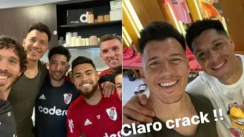 Beto en el River Camp junto a sus ex compañeros.