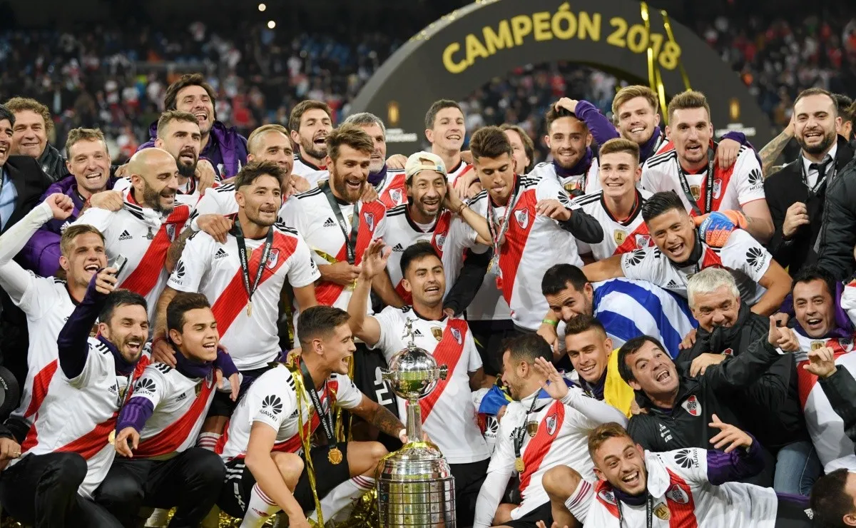 River celebra la conquista de América en 2018 ante Boca en el Bernabéu.