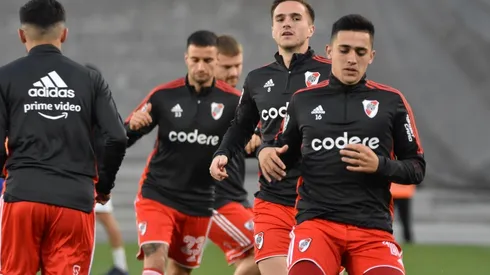 River se entrenó esta mañana en Ezeiza.