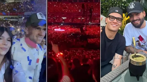 Los jugadores de River repartieron su fin de semana entre los shows de Coldplay y Maluma