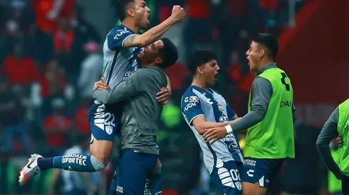 Gustavo Cabral grita su gol en la final de la Liga MX.