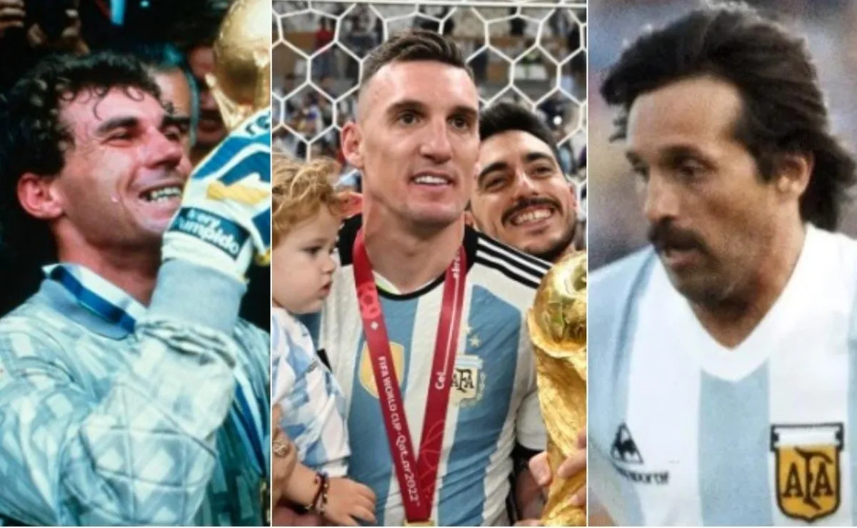 Pumpido, Armani y Luque.