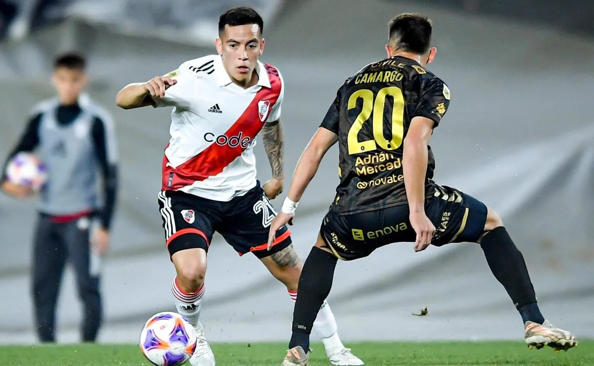 Esequiel Barco, uno de los jugadores más desequilibrantes en el triunfo ante Platense.