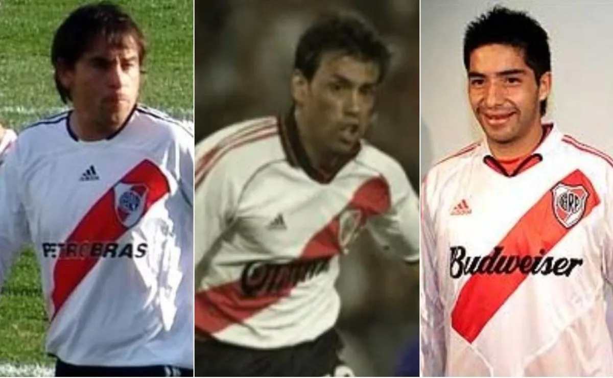 Marcelo Fabián Sosa, Daniel Fonseca y Cristian Álvarez.