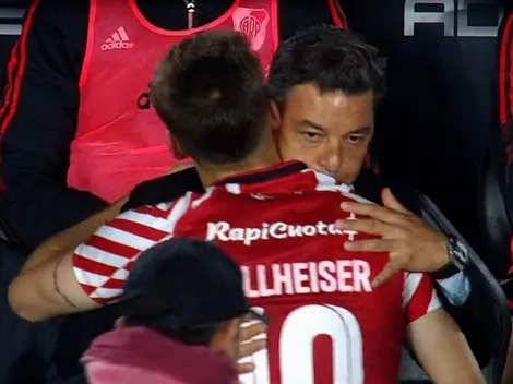 El frío reencuentro entre Gallardo y Rollheiser