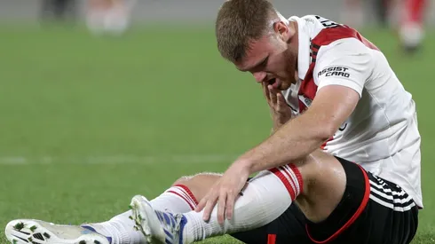 Lucas Beltrán fue reemplazado por Pablo Solari a los 33 minutos.