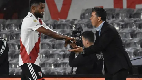 Miguel Ángel Borja y Marcelo Gallardo.