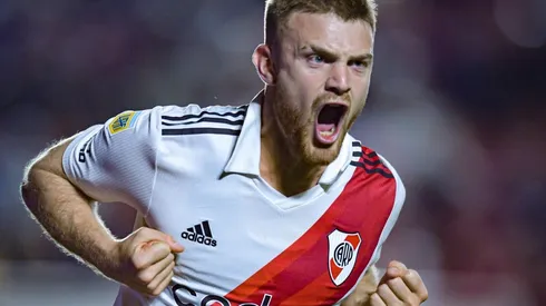 Beltrán a puro grito de gol: el Vikingo convirtió el 2-0 en La Paternal.