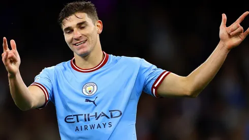 El festejo de la Araña luego de marcar su primer gol en la Champions.