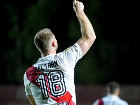 La dedicatoria especial de Beltrán en su festejo de gol