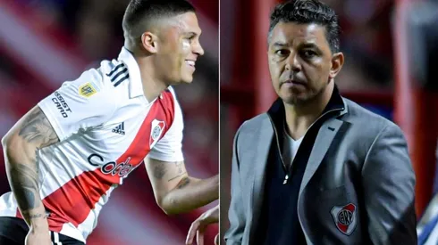 Gallardo celebró de una manera especial el golazo de Juanfer.