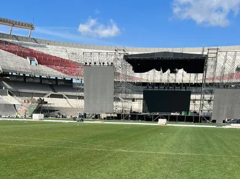 Así quedó el césped del Monumental después del recital