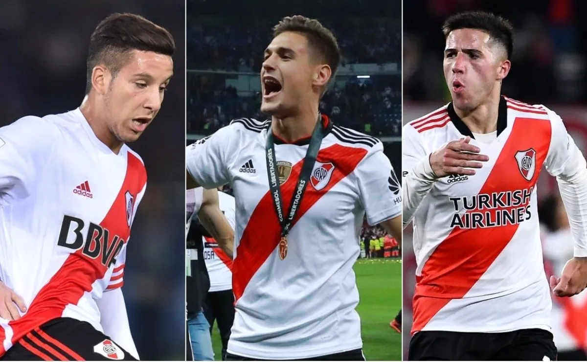 Driussi, Martínez Quarta y Enzo Fernández, tres de los que utilizaron las redes para celebrar el Día del Hincha de River.
