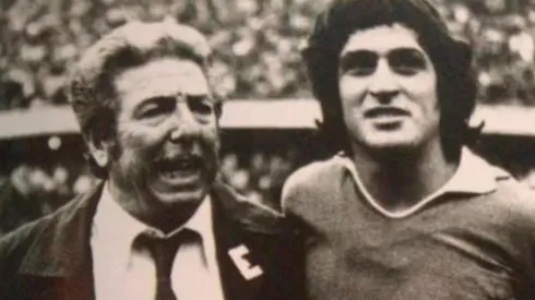 Labruna junto al Pato a quien dirigió entre 1975 y 1981 en River.