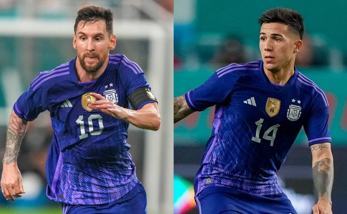 El capitán de la Selección Argentina celebró el debut de Enzo.