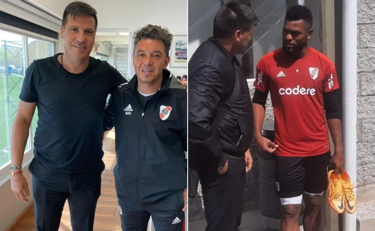 El encuentro del DT argentino con el Muñeco y el Colibrí en River Camp