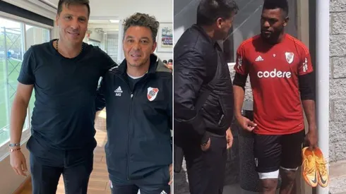 El encuentro del DT argentino con el Muñeco y el Colibrí en River Camp