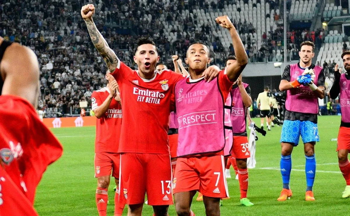 Enzo Fernández ganó todos los partidos que disputó con la camiseta del Benfica.