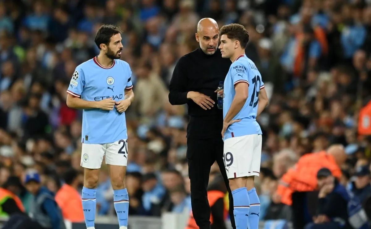 Pep mandó a Julián a la cancha a los 57 minutos.