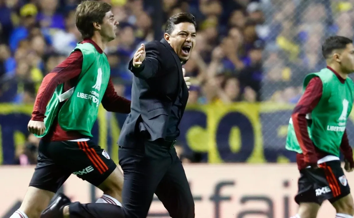 El Muñeco celebra el pase a la final de la Copa Libertadores 2019 tras dejar en el camino a Boca en la Bombonera.
