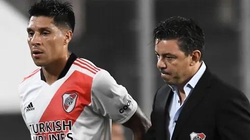 El Muñeco alabó a Enzo y lo felicitó por el partido que hizo.