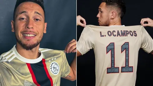 La presentación de Lucas Ocampos como nuevo jugador del Ajax.