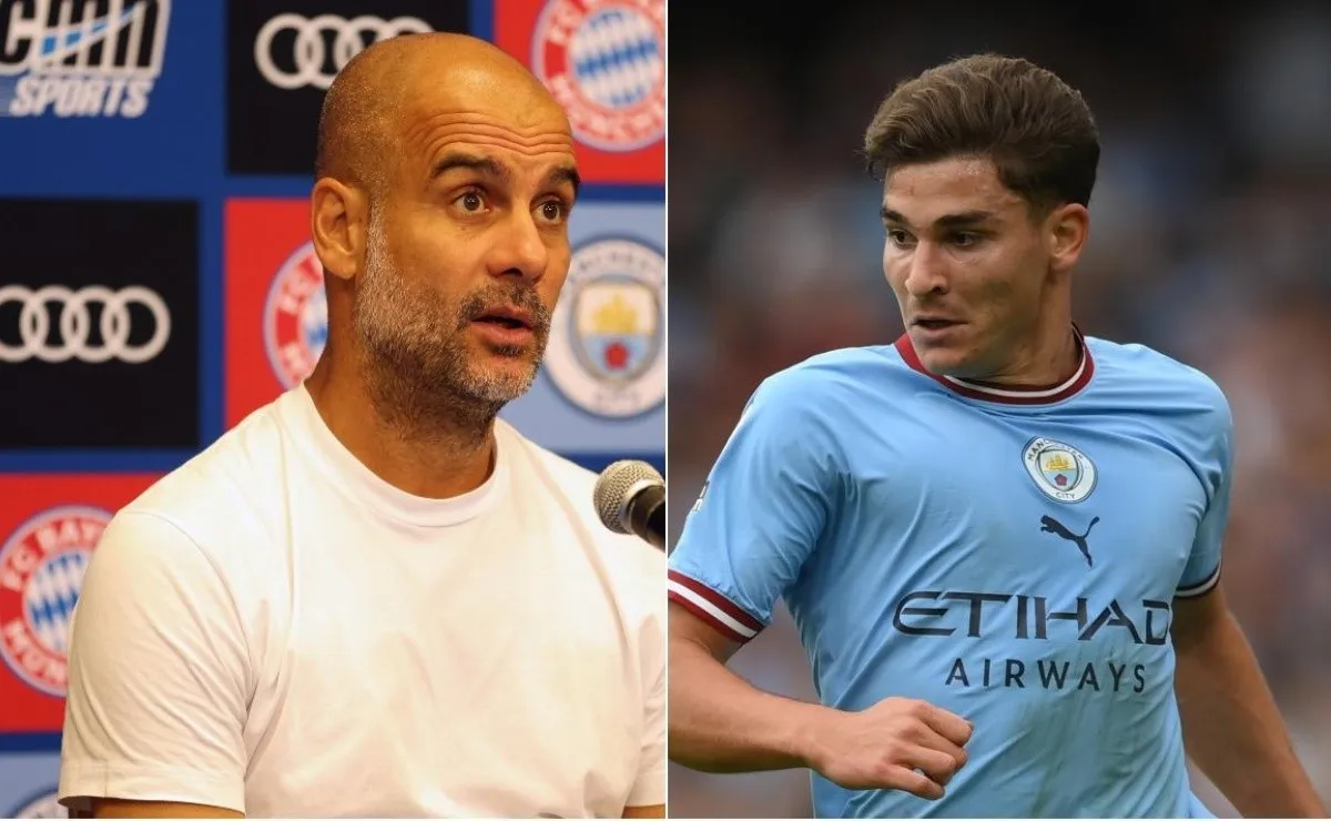 Guardiola habló maravillas de Julián Álvarez.
