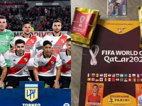 Un jugador de River se sumó a la locura por las figuritas del Mundial
