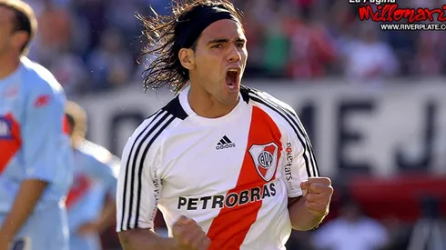 Radamel Falcao disputó 111 partidos en River, marcó 45 goles y ganó un título, el Clausura 2008.