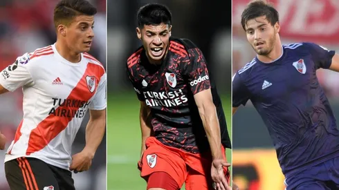 Elías López, Tomás Galván y Santiago Sosa, tres de los 42 juveniles que debutaron en la era Gallardo.