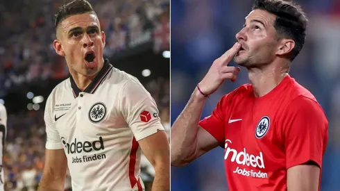 Rafael Santos Borré y Lucas Alario.