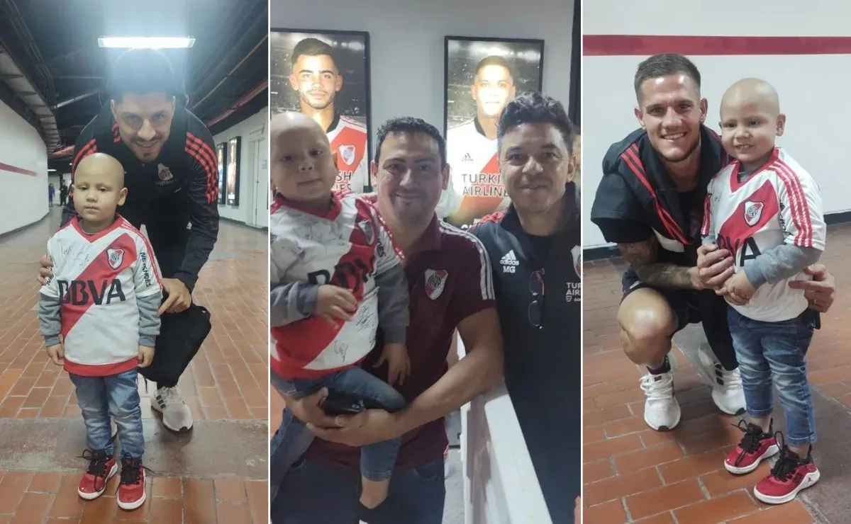 El plantel millonario le cumplió el sueño a un pequeño fanático del Más Grande.