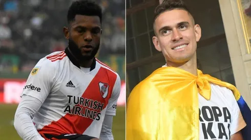Rafael Santos Borré festejó el triunfo de River a la distancia y felicitó a Miguel Ángel Borja por haber anotado su primer gol con el Manto Sagrado.