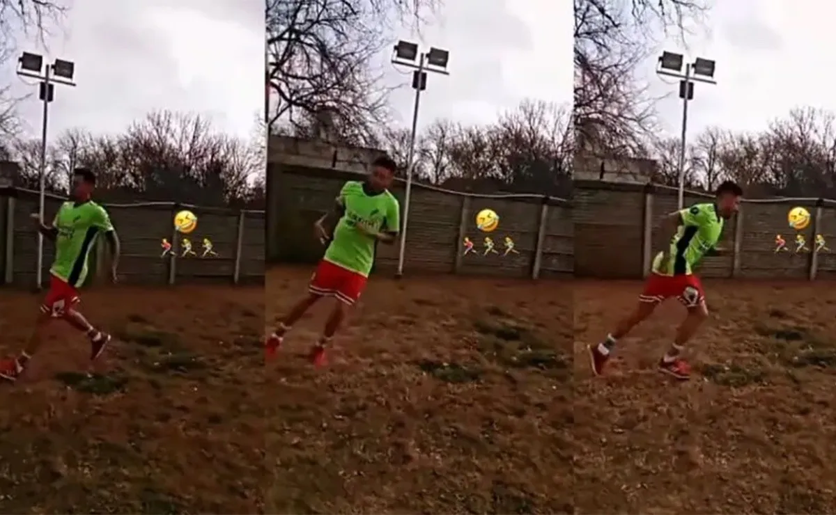Atención al jugador argentino que se filmó con un buzo de arquero de River.