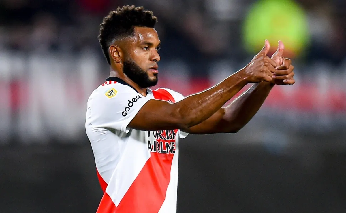 Miguel Ángel Borja tuvo un buen debut con la camiseta de River.
