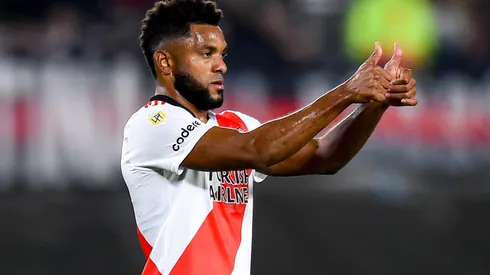 Miguel Ángel Borja tuvo un buen debut con la camiseta de River.