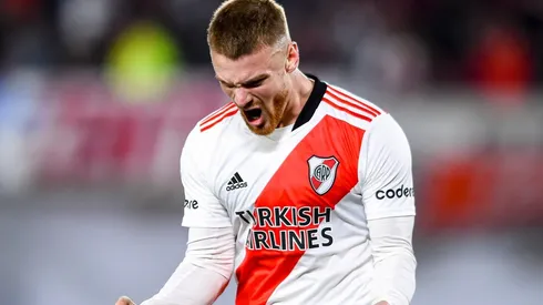 Beltrán marcó el único gol de River en el triunfo sobre Gimnasia.