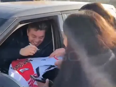 "Tranquilas, tranquilas": el divertido momento de Gallardo en Ezeiza