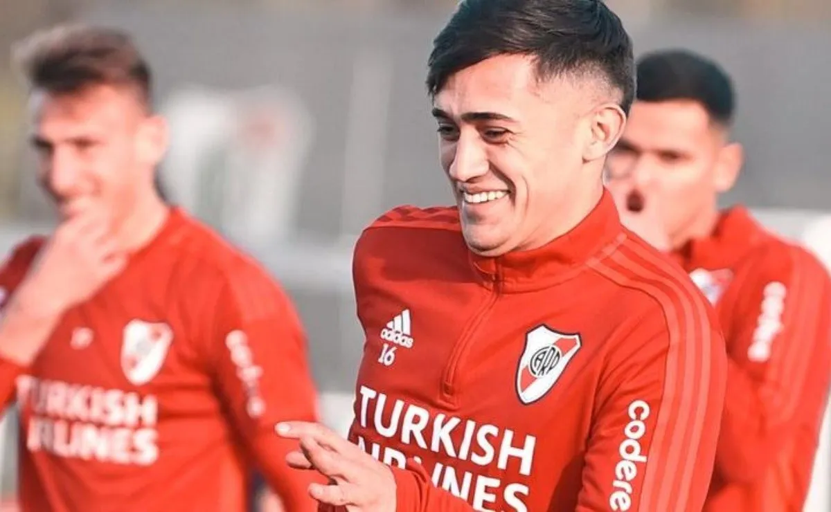 Pablo Solari puso primera y participó de la práctica en el predio de Ezeiza.