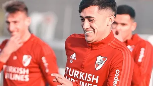 Pablo Solari puso primera y participó de la práctica en el predio de Ezeiza.