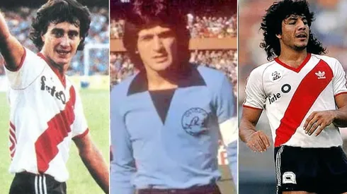 El Beto, el Pato y el Búfalo, tres históricos que vistieron las camisetas de River y Vélez.